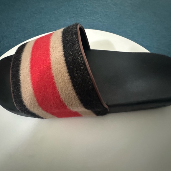 Burberry Black and Red Striped Sandals main image 6